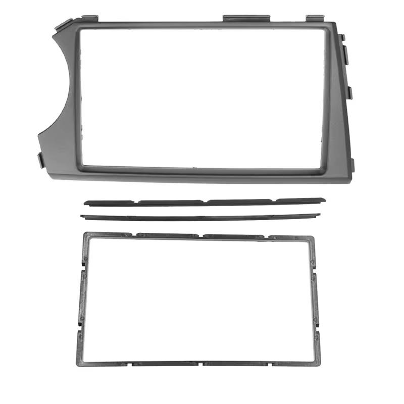 Double Din Stereo Car Radio Fascia CD Plate Panel Trim Double 2 Din Frame Kit For SSANG YONG Actyon Kyron 2005-2011 (Left Wheel)