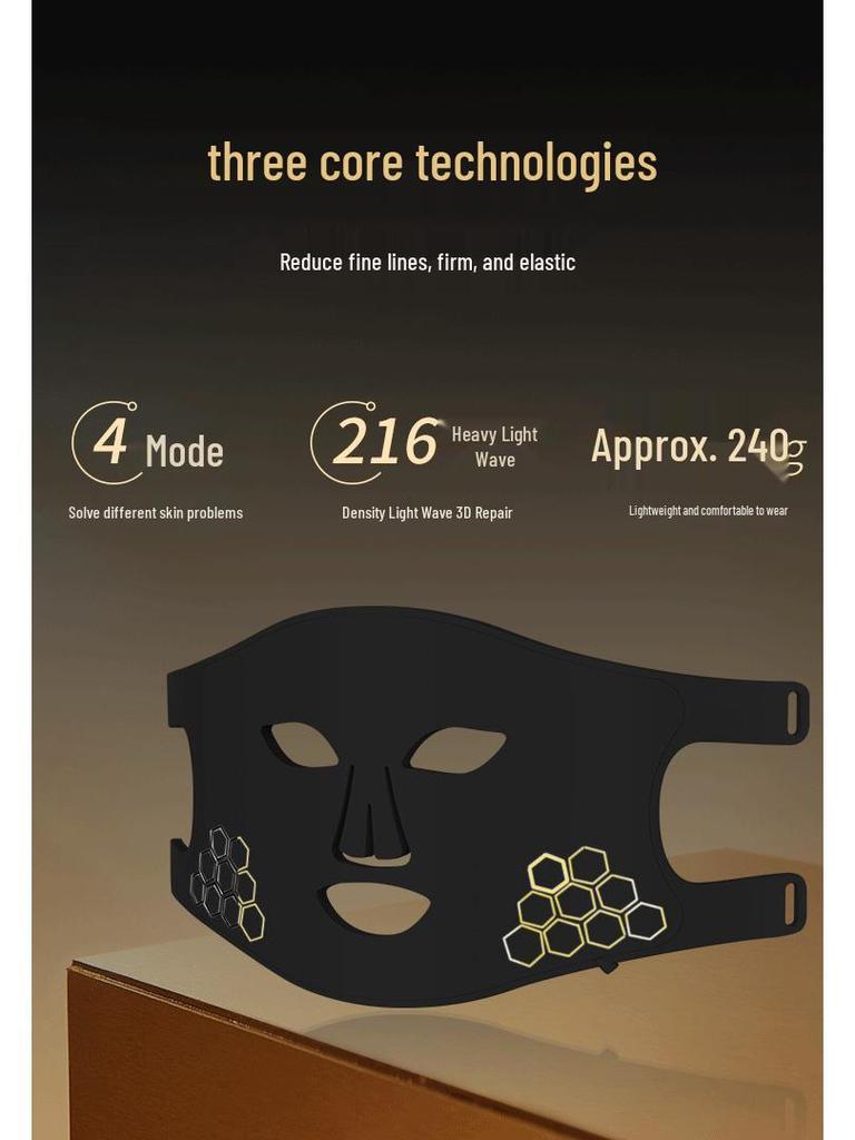 Photon LED Silicone Mask with FDA 510K Approval for Infrared Light Skin Rejuvenation & Blue Spectrum Therapy
