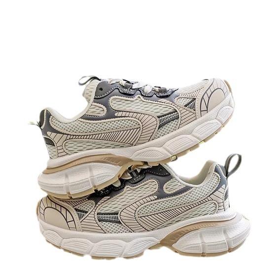 Dad Shoes Women 2025 New Spring Little White Shoes Platform Heightening Shoes Children Ins Trendy Versatile Niche Casual Shoes