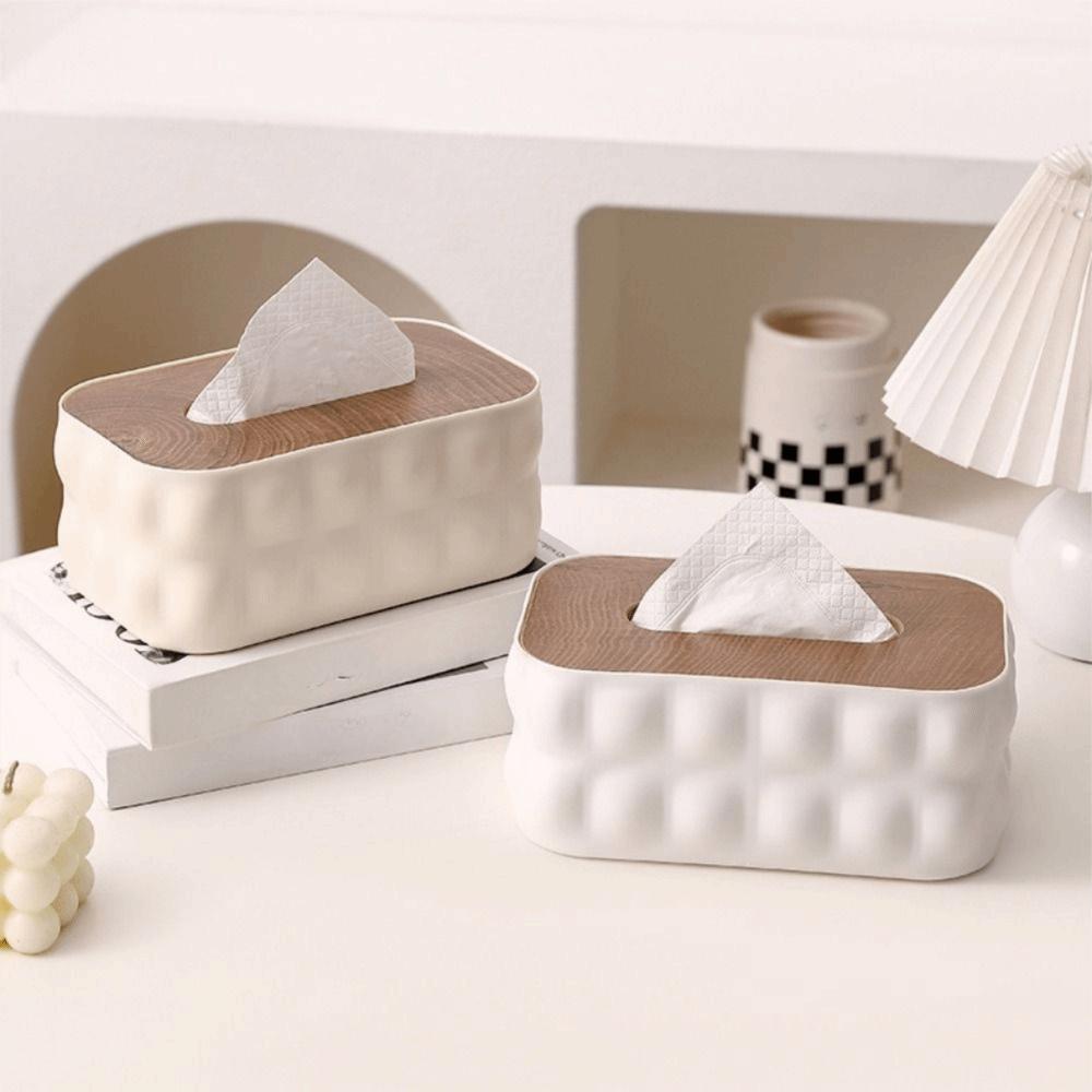 Decorative Toilet Tissue Box Removable Miscellaneous Organizer Paper Storage Holder  Desktop