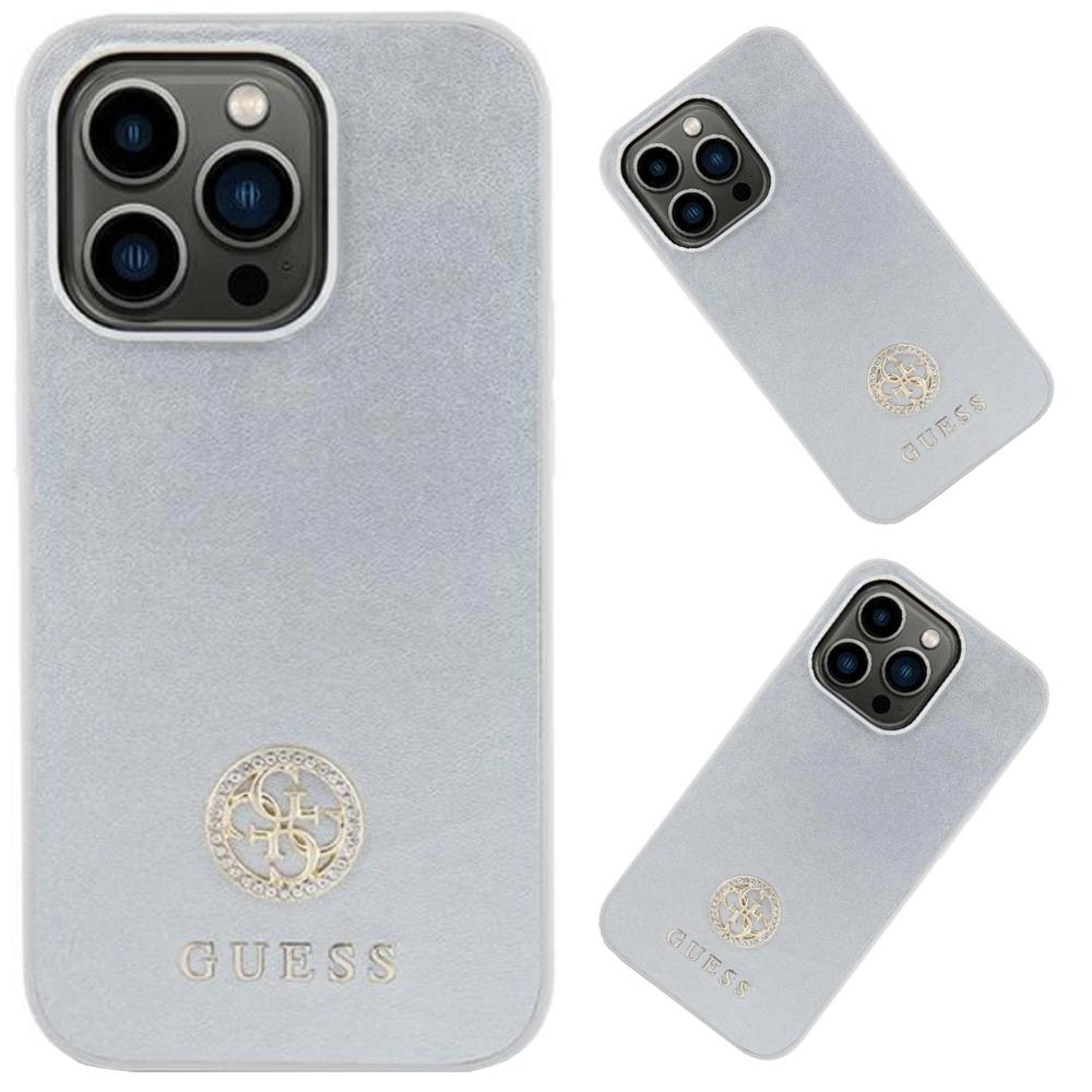 Guess Guhcp15Mps4Dgps Iphone 15 Plus / 14 Plus 6.7 Srebrny/Silver Hardcase Strass Metal Logo