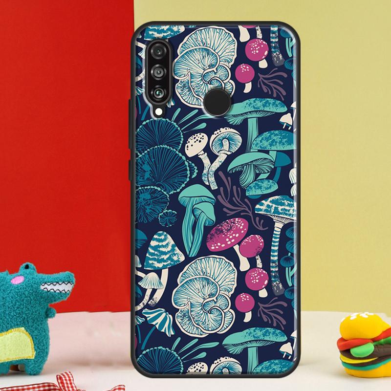 Psychedelic Mushrooms Florals For Huawei Nova 12i 12s 11i 5T 9 10 SE Y91 Y90 Y60 Y70 Y72 Y61 P60 Pro P20 P40 P30 Lite Case