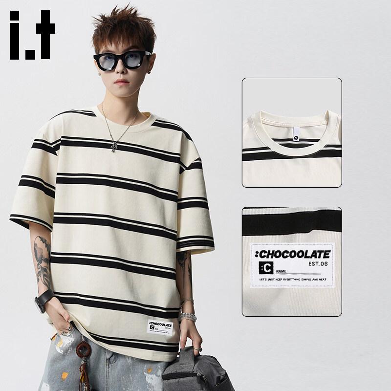 CHOCOOLATEit Men s Striped Loose Fit T-Shirt 2XL