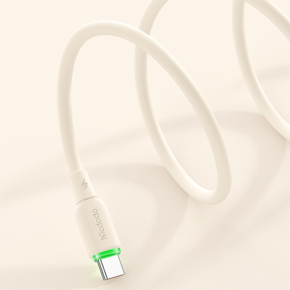 Mcdodo Usb-C Fast Charging Cable For Samsung Apple Usb Type C 65W 1M Led Beige