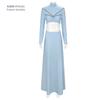 Padme Cosplay Amidala Costume Blue Dress Movie Space Battle Roleplay Disguise Dress Outfits Halloween Carnival Party Costume