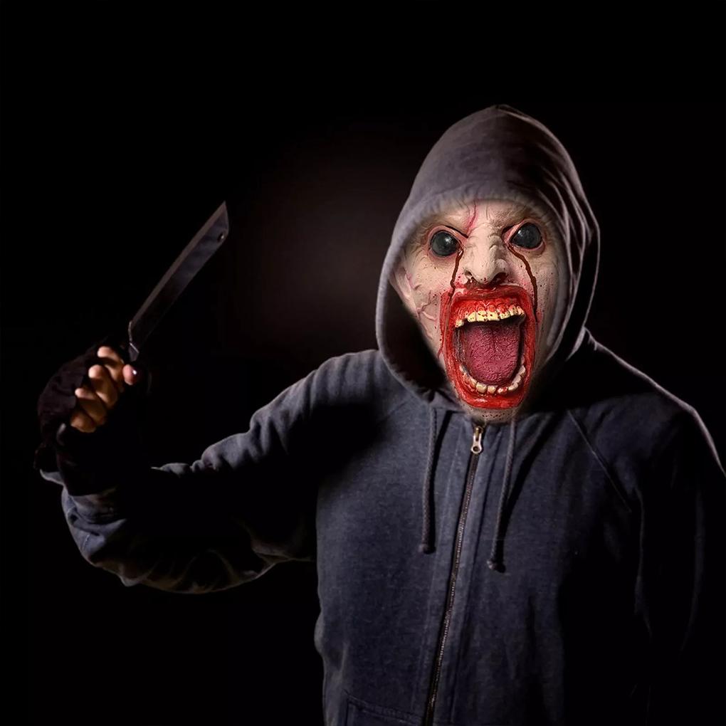 Latex Realistic Horror Mask For Halloween Makeup Party Scary Face Cover Makup Parties Masquerade Bloody Disgusting Scary Masque