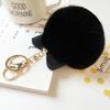 2024 Custom Bow Cute Keychain Faux Rabbit Fur Ball Key Chain Fur Pompoms for Car Bag Key Ring Key Chain