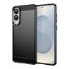 For Samsung Galaxy S25 Edge Case with Screen Film WANLONFENG LS Series Big Lens Hole Brushed Texture TPU Phone Cover