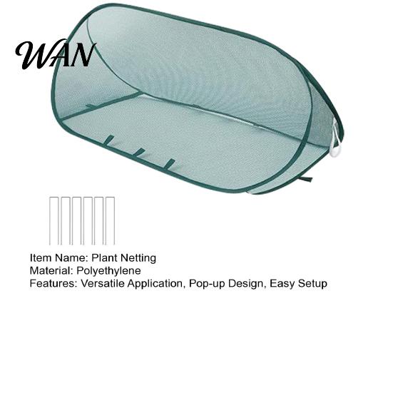 Foldable Plant Net Pop-up Cover Netting Garden Mesh with Ground Spikes Insect Barrier Outdoor Protection Crop Cage Raised Bed for Rows Vegetable Fruit