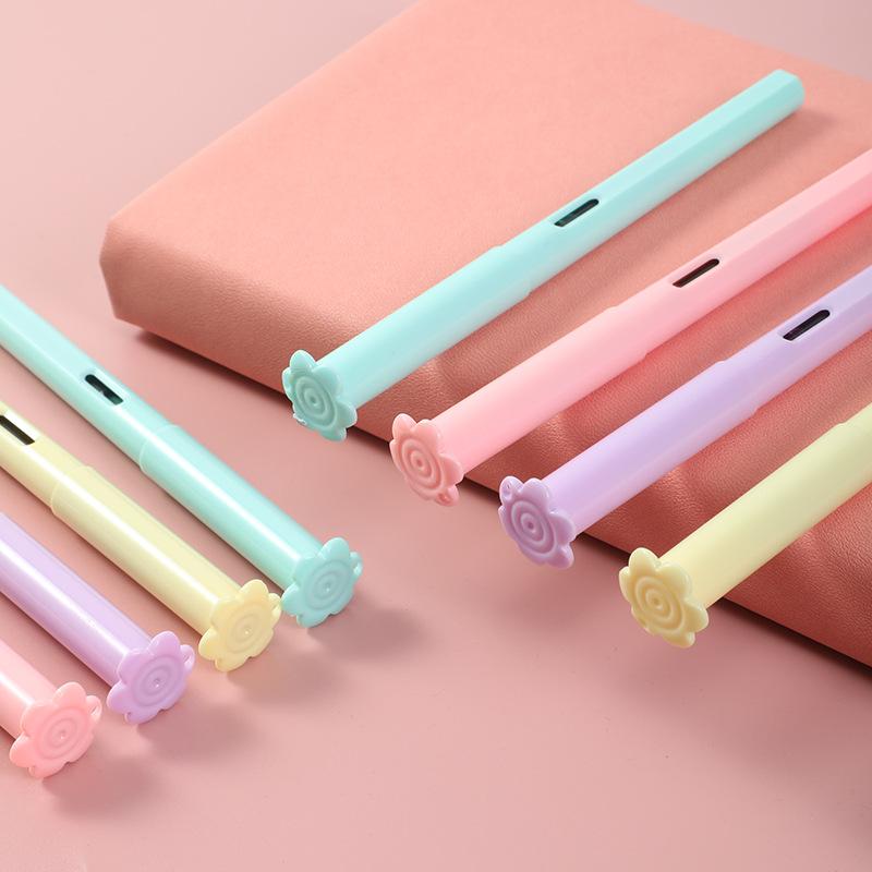 Macaron Color Primary School Students' Positive Posture Writing Pen Can Be Replaced With Ink Bag Ef Bright Tip 0.38Mm Pen