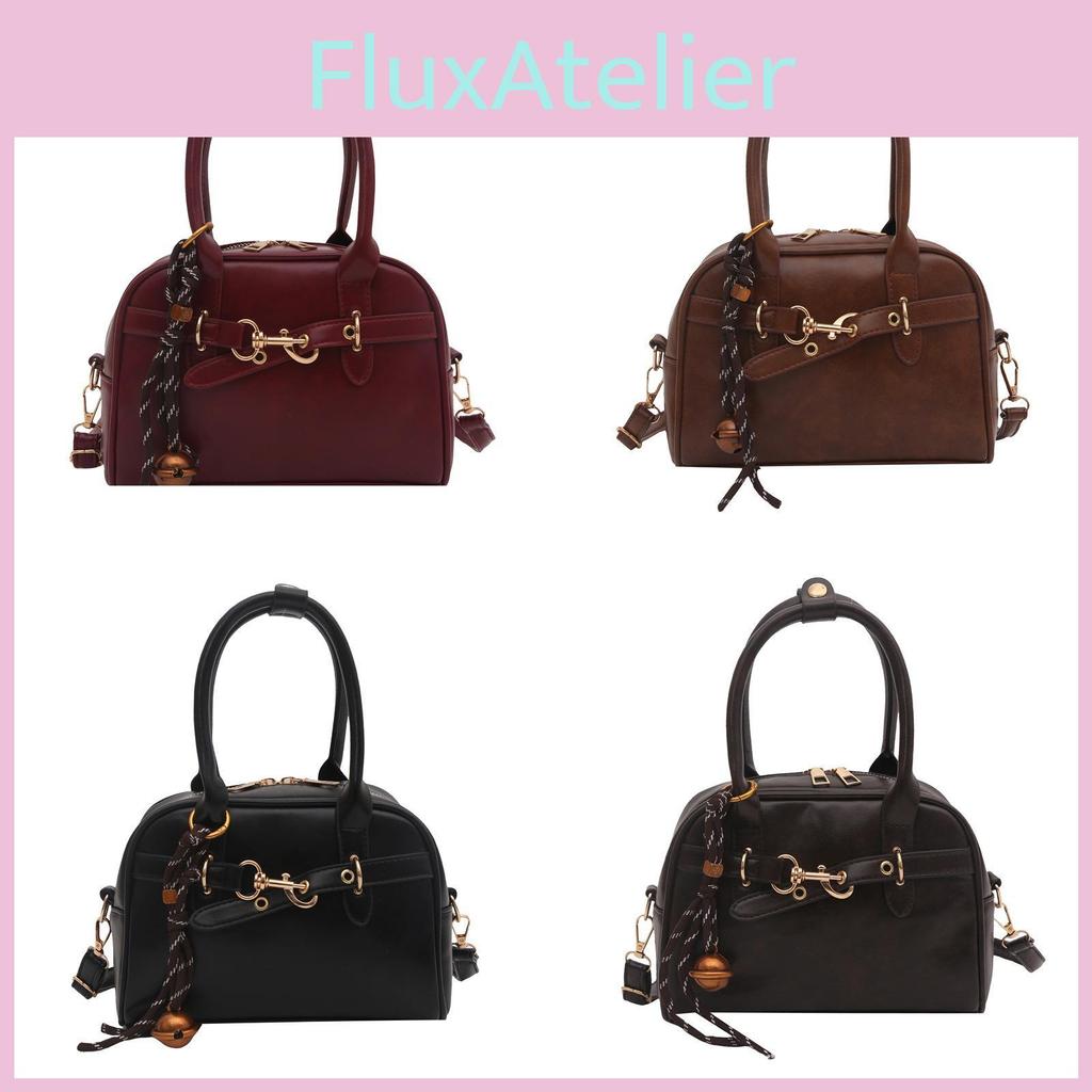 Retro Shoulder Handbag For Women Pu Material Street Style Small Square Bag With Zipper Closure