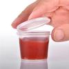 50pcs/Set 30ml 50ml 100ml Disposable Plastic Takeaway Sauce Cup Containers Food Box with Hinged Lids Pigment Paint Box Reusable