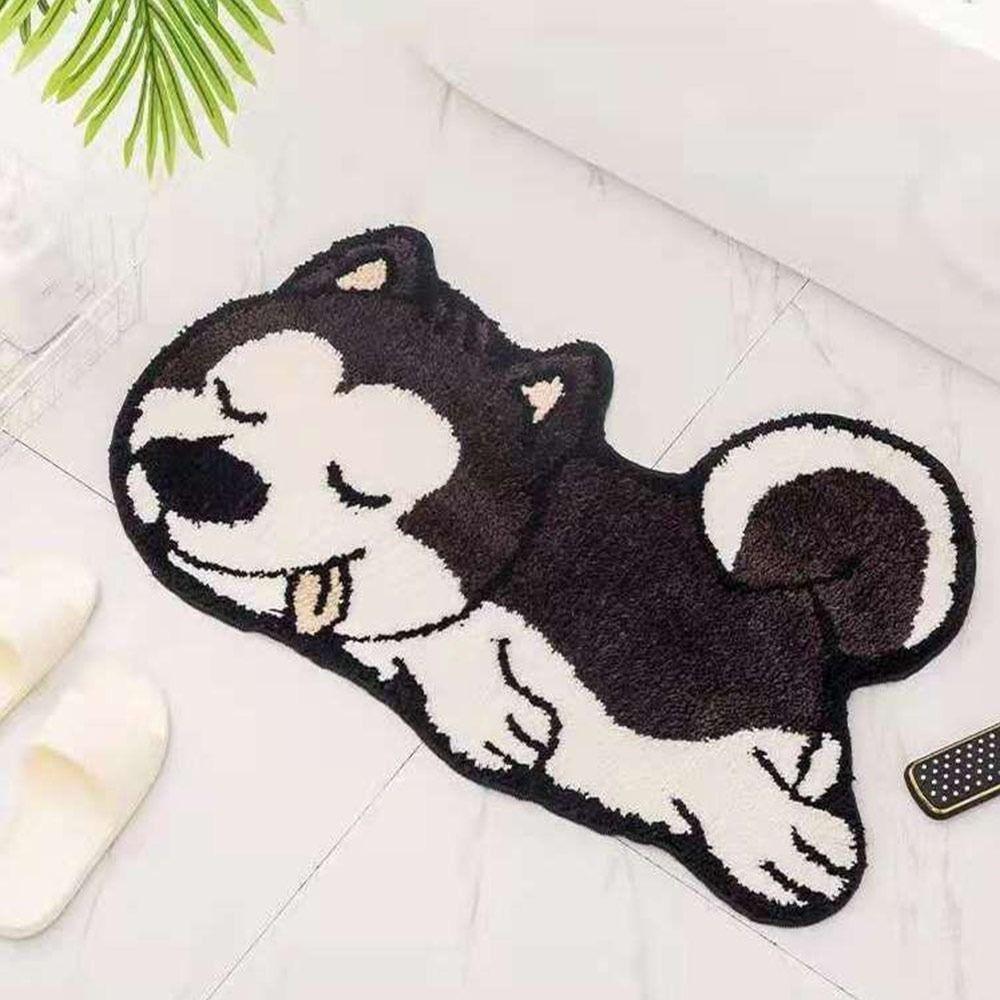 Plush Surface Cartoon Floor Mat Wear-resistant Bathroom Mat New Cashmere Floor Mat  Entrance Door