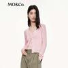 MO&Co. Women's Bamboo Texture Knit Cardigan & Vest Set