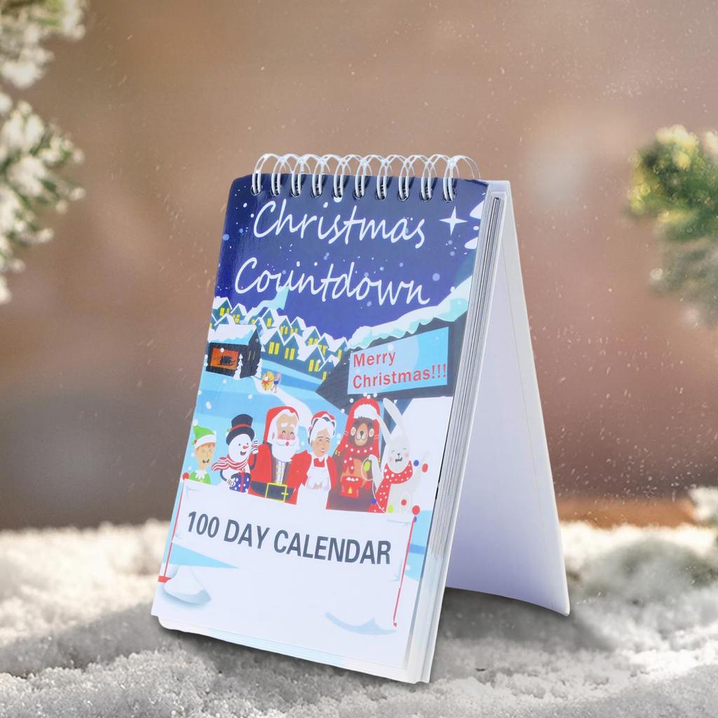 100-Tage-Weihnachts-Countdown-Kalender 2025 Adventskalender 2025 Festlicher Countdown Schreibtischkalender für Zuhause Büro Raumdekoration