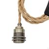Vintage-Stil-Lampenkabel, flexibel, für industrielle Pendelbeleuchtung, Schwarz