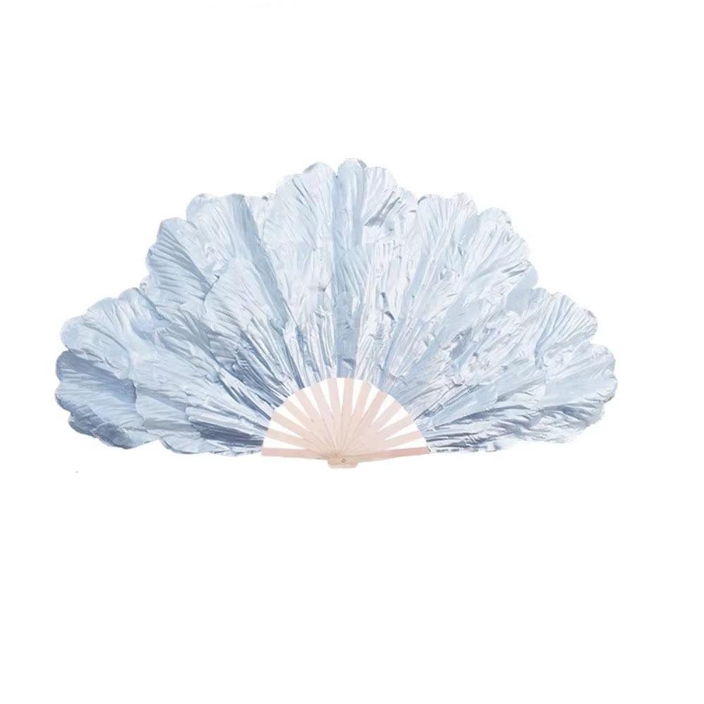 Bamboo Frame Peony Petal Dancing Fan Multi-layered Flower Folding Fan Yangko Performance Fan  Gift