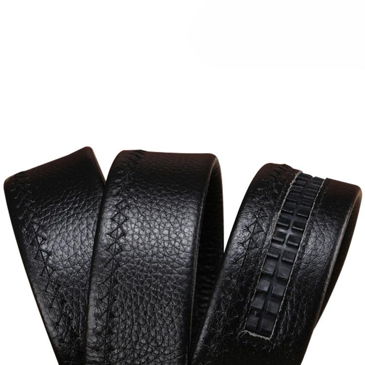 Men'S Belt First Layer Cowhide Automatic Buckle Leather Belt Business Leather Belt Men'S