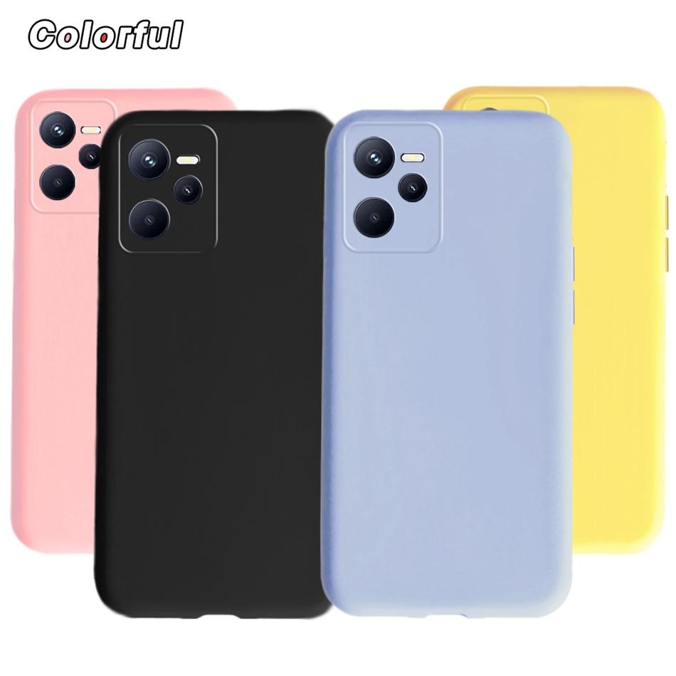 For Realme C35 Case RealmeC35 C 35 4G RMX3511 2022 Candy Color Silicone Soft Cover Cases For Realme Narzo 50A Prime Phone Bumper