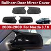 Kryt vnějšího zrcátka typu býčí roh pro Mazda 3 Mazda 6 2003 2004 2005 2006 2007 2008 Ochranné nálepky na karoserii proti poškrábání Dekorace