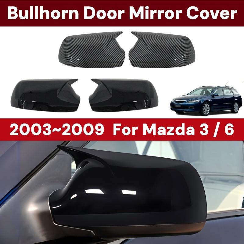 Kryt vnějšího zrcátka typu býčí roh pro Mazda 3 Mazda 6 2003 2004 2005 2006 2007 2008 Ochranné nálepky na karoserii proti poškrábání Dekorace