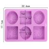 Round Square Leaf Silicone Soap Mold Handmade Soap Making Supplies Diy Plaster Resin Candle Mold Cake Baking Tools