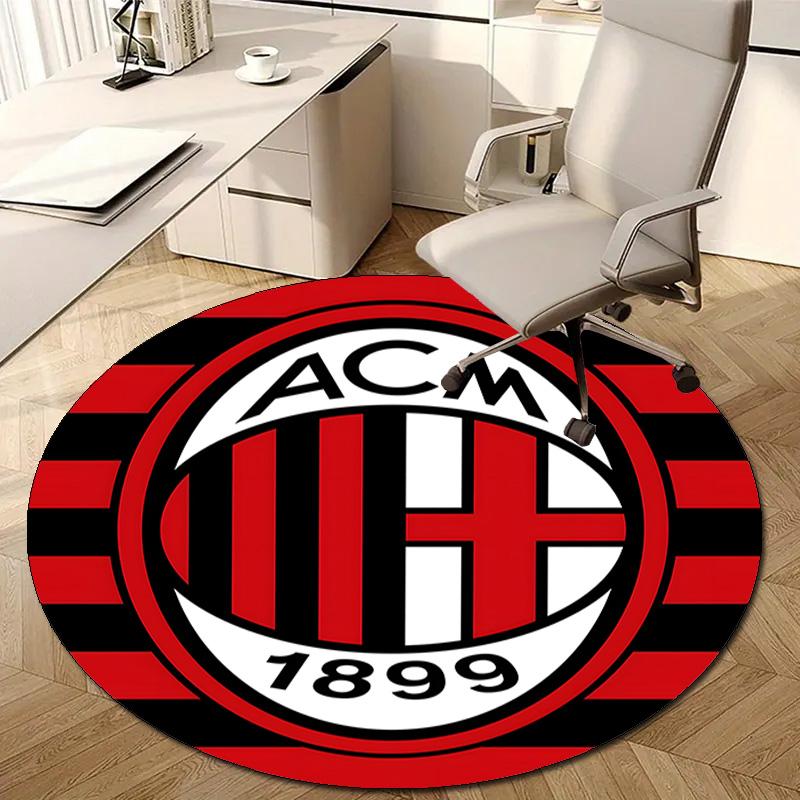 1pc A-AC Milan Print Round Carpet Chair Round Carpet Suitable for Bedroom Living Room Home Decorative Carpet