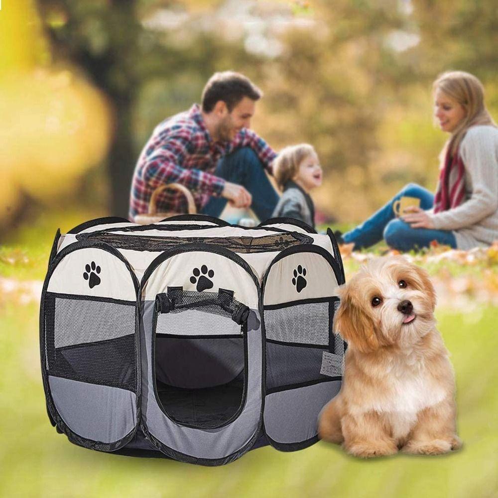 Foldable Pet Playpen Portable Pet Exercise Pen Pet House  Indoor Outdoor Travel Camping Use