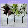 Brasiliensis Artificial Hevea Leaf With Lush Foliage For Photography Prop Decor
