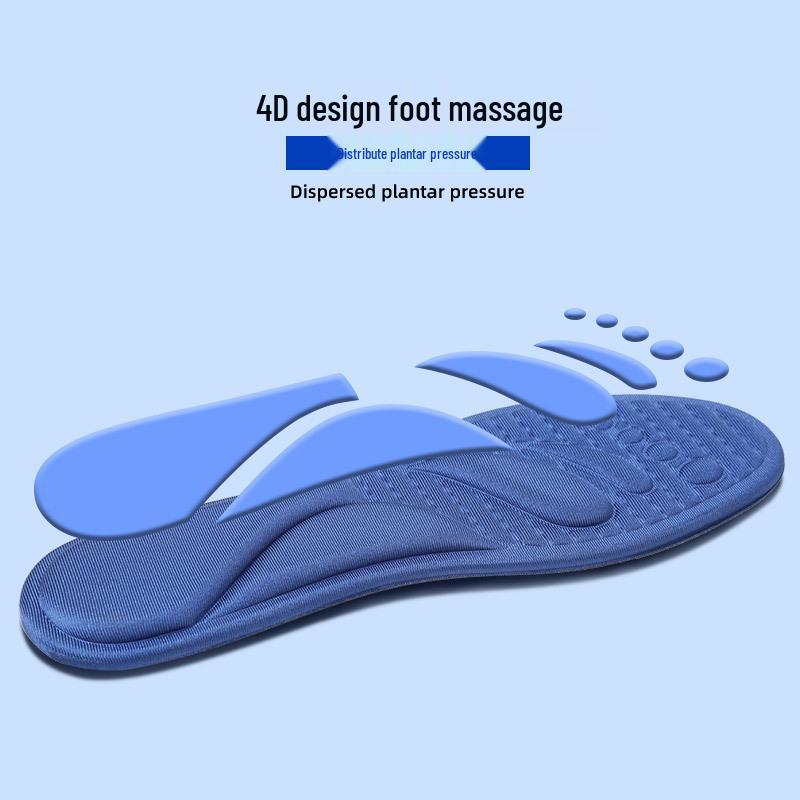 Elastic Shock-Absorbing Breathable Cuttable Sports Shoe Insoles