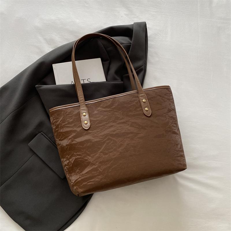 Skládací taška tote dámská velkokapacitní taška na dojíždění volnočasová taška přes rameno taška do třídy pro vysokoškoláky