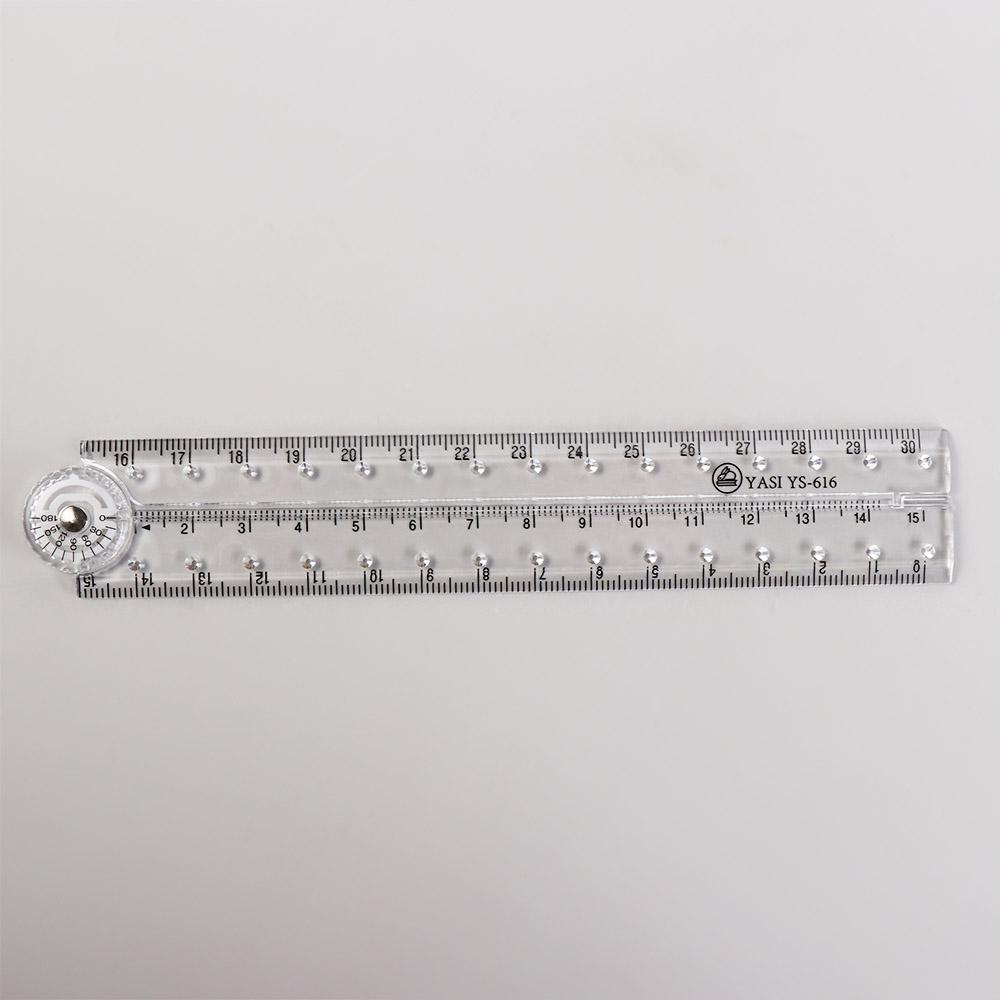 Artist Clear Folding Ruler Design Drawing Ruler Angle Measurement Ruler Geometry Measuring Ruler