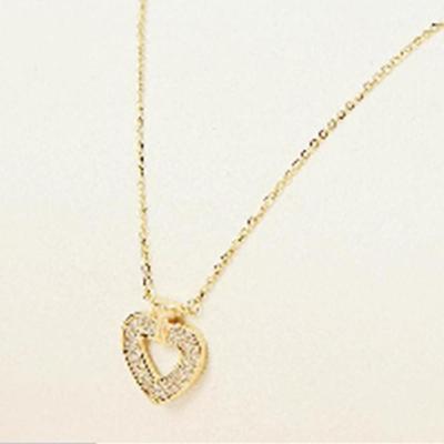 [Onoma] Onm Heart Necklace Student Silver Gold Daily (32617393)