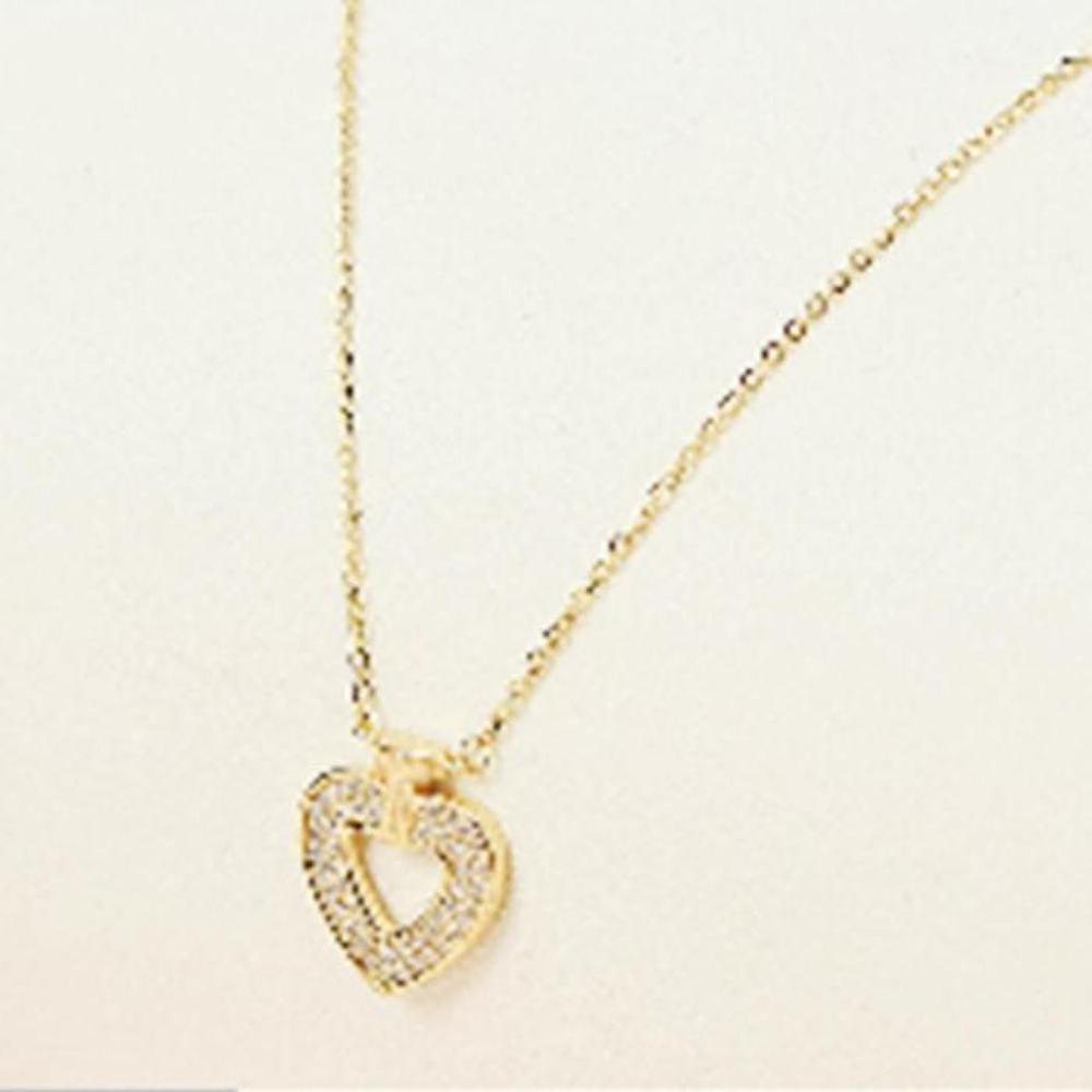 [Onoma] Onm Heart Necklace Student Silver Gold Daily (32617393)