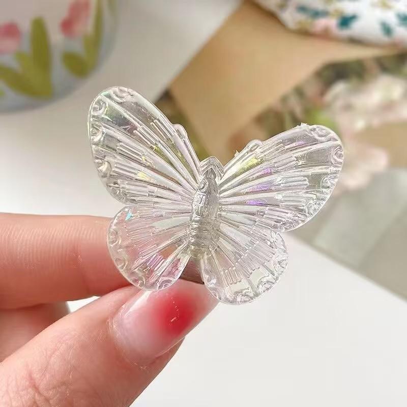 10 Stück Bunte Transparente Schmetterlings-Haarspange