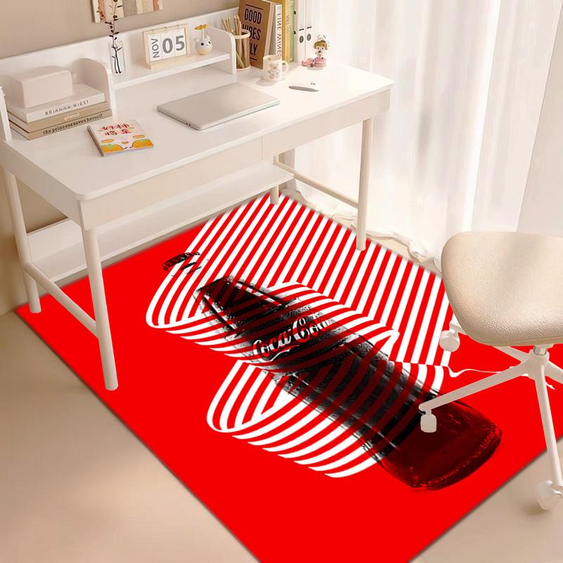 Christmas Gift Halloween Themed Cola Beverage Coca Cola Carpet Is Suitable for Living Room and Bedroom Doormats Office Balcony Decorative Carpet V27