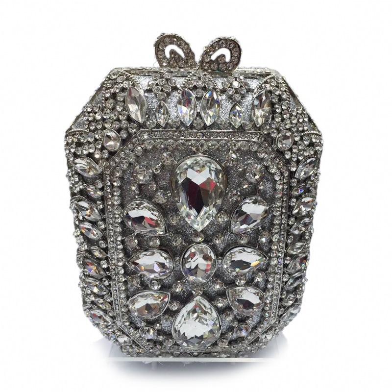 

Lady Crystal Designer Clutch Bags High Quality Women Stone Clutches Handbags Wedding Bridal Messenger Clutch Bag Purse
