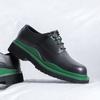 Platformy Marki Modowej Platformy Biznesowe Formalne Męskie Buty Oksfordzkie Moda Męska Formalne Buty z Okrągłym Noskiem Sznurowane Biuro Ślub Skórzane Buty