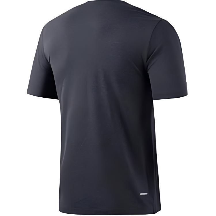 Skechers Solid Color Outdoor Casual Quick-Dry Crew Neck Short Sleeve T-Shirt Men Tops Carbon-Black P223M051-0018