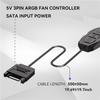 5V Addressable RGB Controller with Remote for Use with PC Case Fans LED Light Strips and Power Adapter Connected Installations