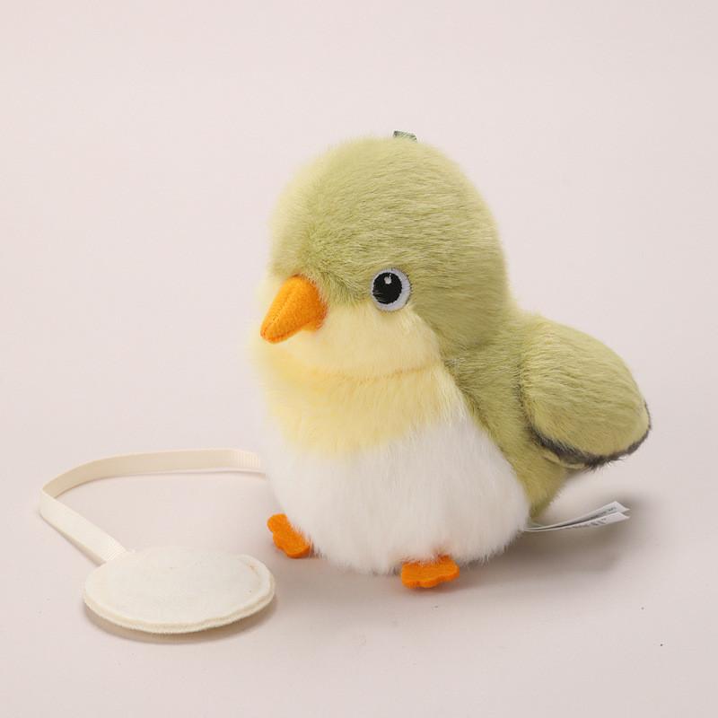 Simulated Island Canary White Eye Red Whiskered Bulbul Plush Toy Doll For Animal Lover Gift