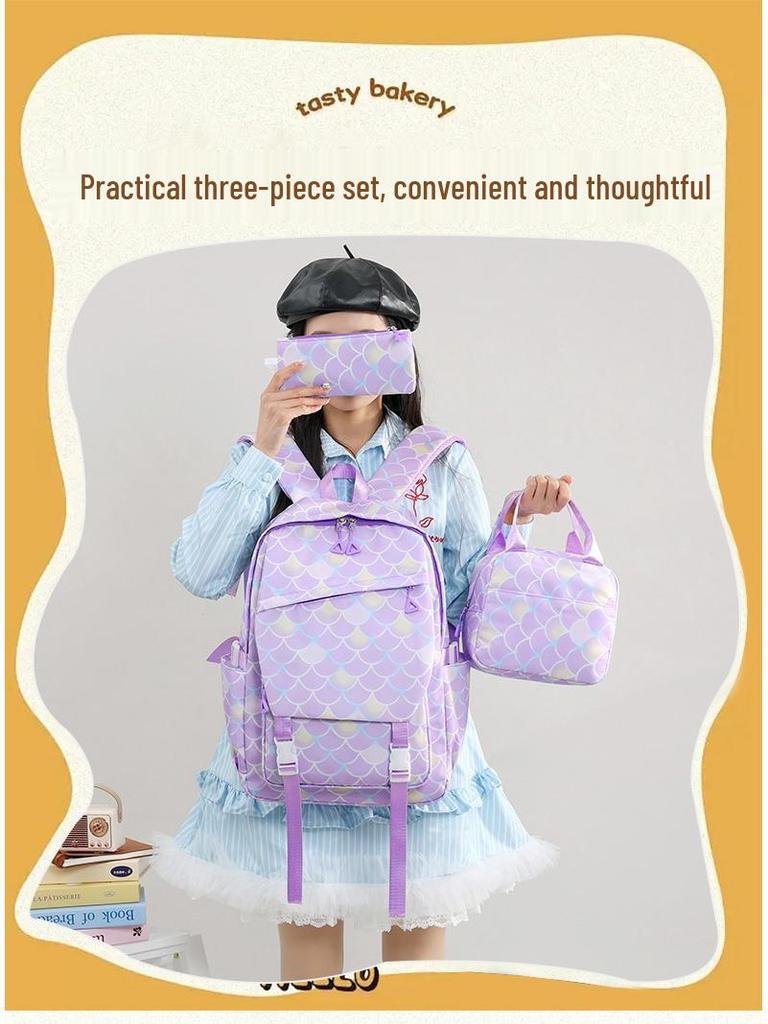 Stitch School Backpack - Lightweight, Large Capacity for Grades 1-6 Boys & Girls