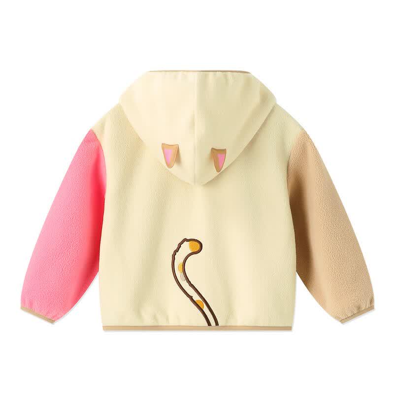 B.Duck Girls' Hooded Fleece Jacket