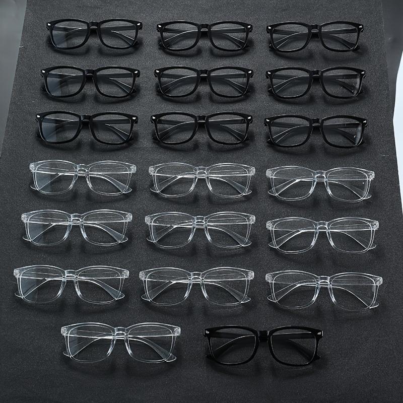

20 PCS Casual Square Frame Daily Glasses Fashion Anti-Blue Light Clear Glasses For Daily Office Reading Life