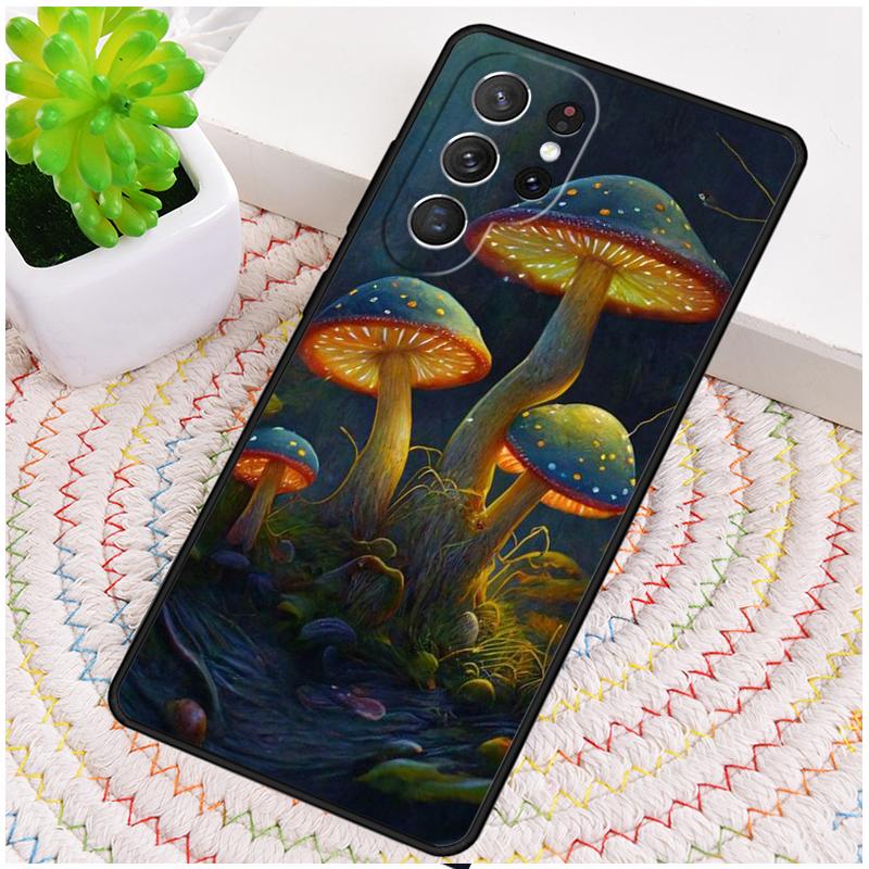 Mushroom Wall Art Silicone Phone Case For Samsung Galaxy Note 10 Pro S26 S25 S24 S23 S22 S21 Plus S25Ultra Capa Cover