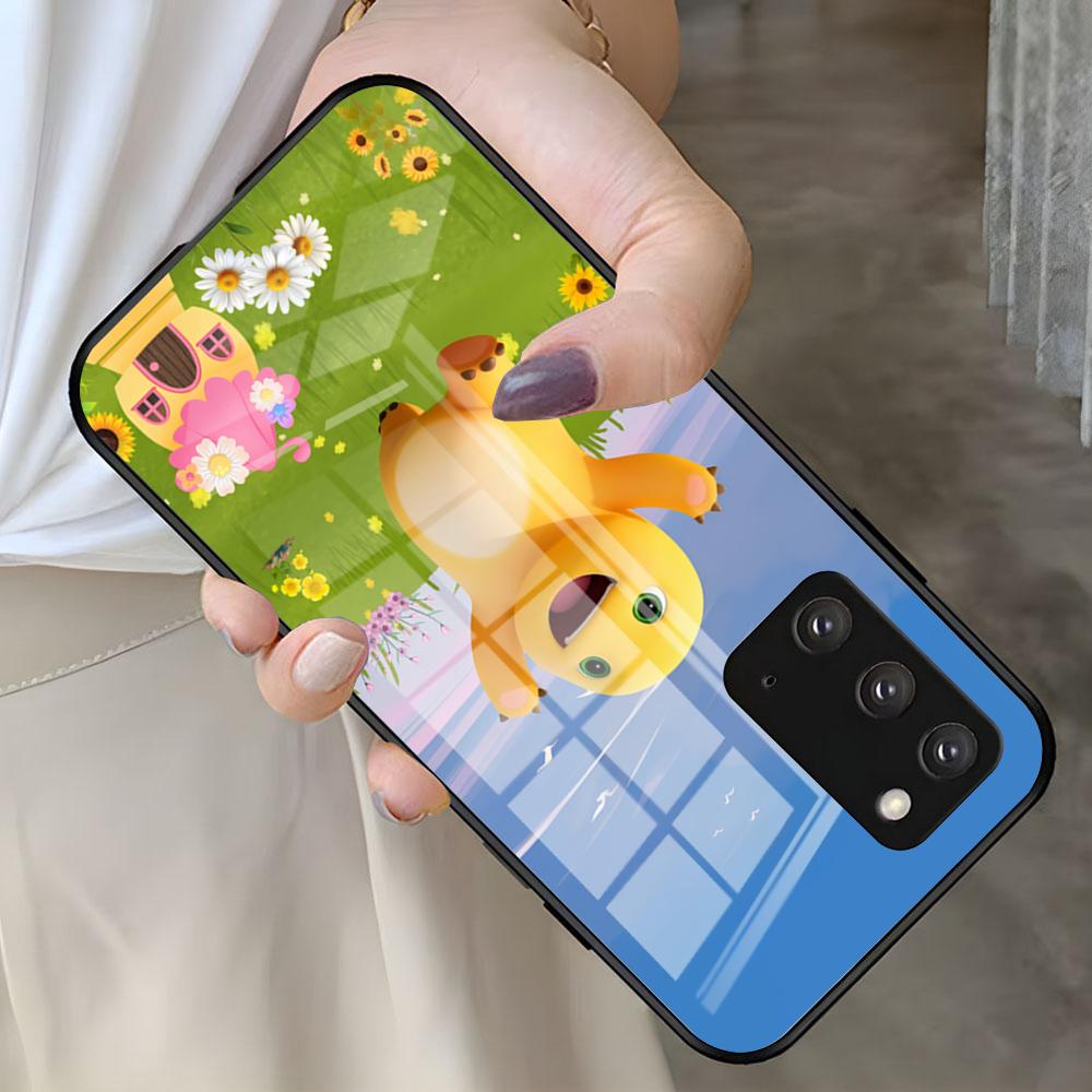 

Cute Nailoong Phone Case For Samsung S26 S25 S24 FE S23 S22 S21 Plus S20 Ultra Note20Ultra Black Glass Cover Galaxy S26