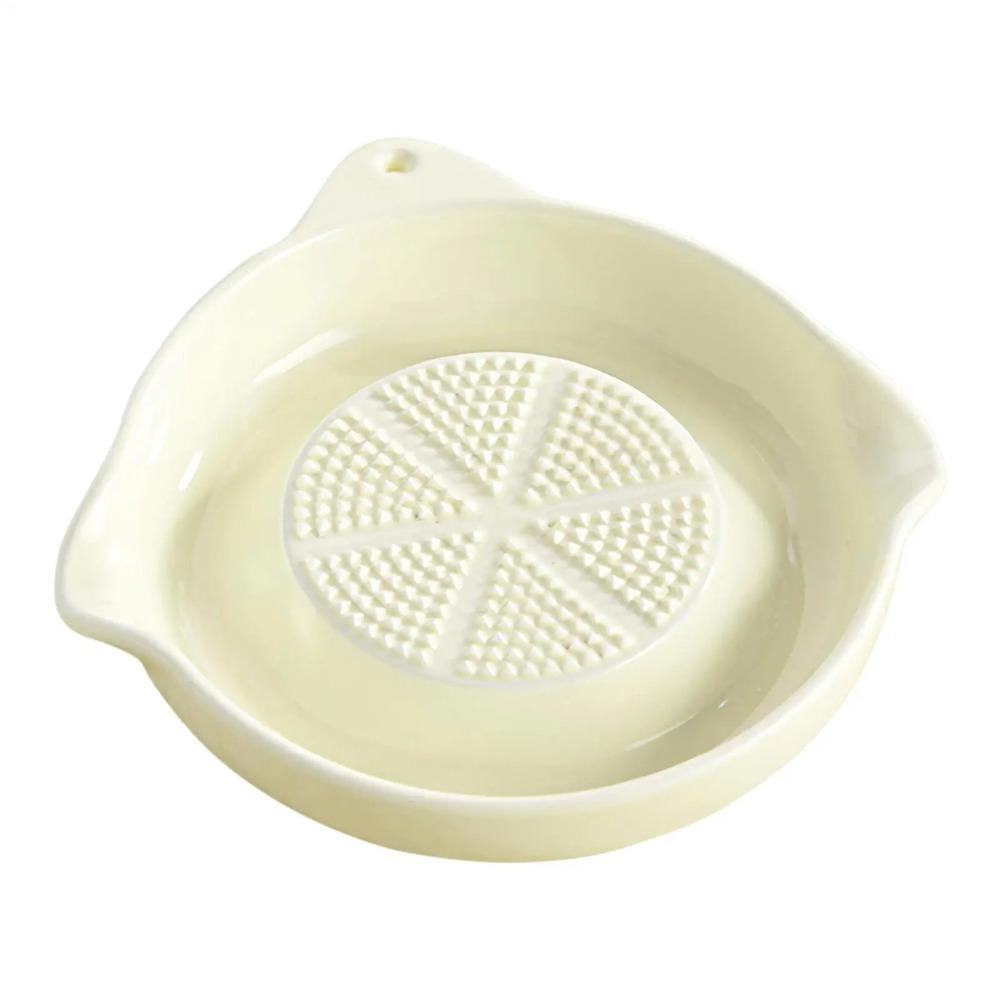Manual Ceramic Ginger Grater Flow Guide Port Hand Grinder Garlic Masher Vegetables Grinding