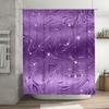 Luxurious Glitter Purple Shower Curtain Set For Bathroom Decor 3D Printed Polyester Fabric Waterproof Bath Liner With Hook Rings