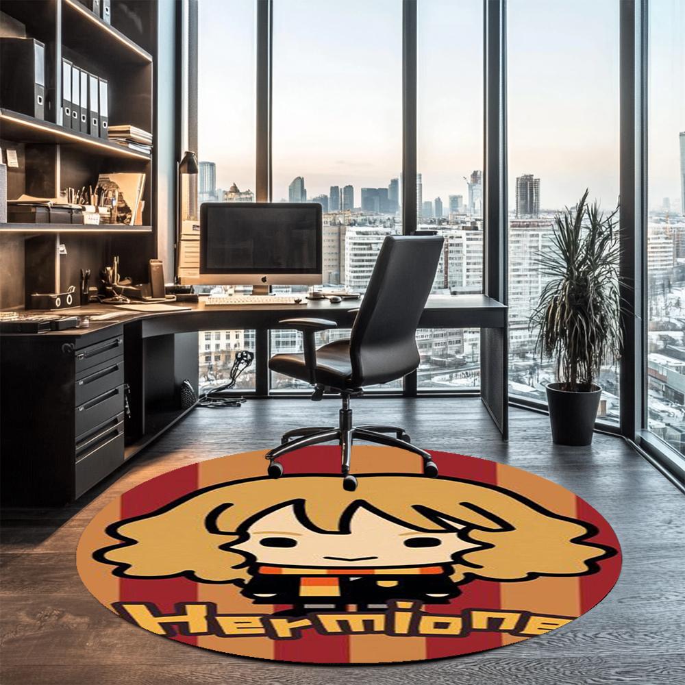 Harry Potter Printed Round Rug Carpet Chair Rug Area Rug Entryway Doormats,for Office Chair Living Room Bedroom Kitchen Room.