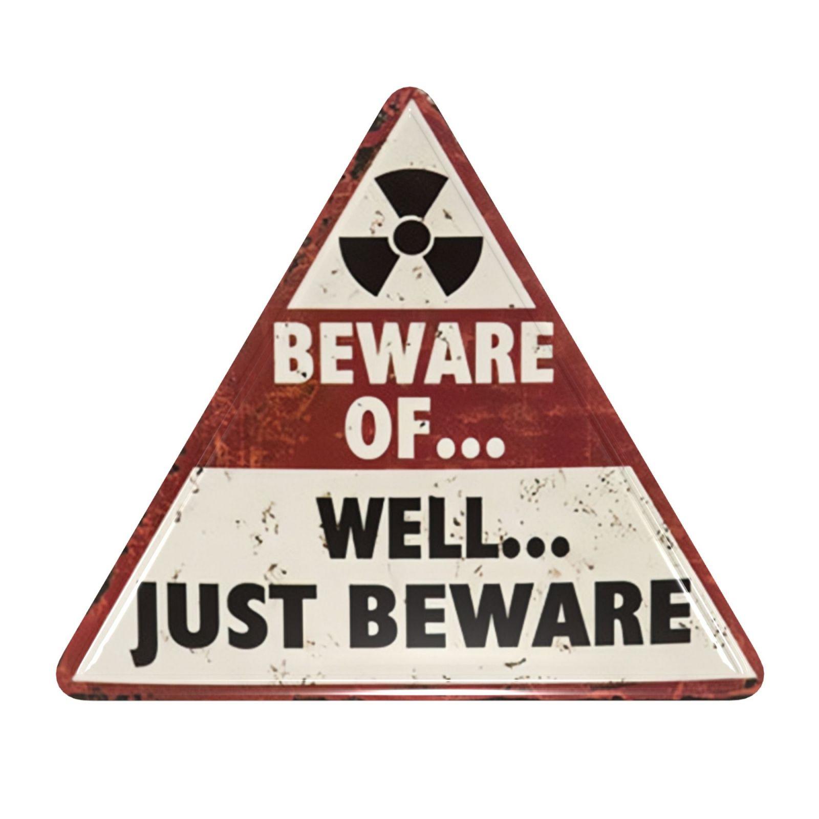 

Предупреждение об опасности, пришельцы, не курить, опасность высокого давления, радиация Металлический оловянный символ Треугольник Металлический знак для наружного декора стен 34.5x30cm